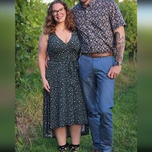 Torrid Green Leopard wrap dress